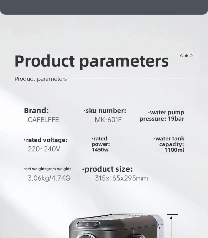 Кофемашина CAFELFFE, итальянская полуавтоматическая кофемашина для офиса и дома, концентрированный паровой кофейник высокого давления со взбитой молочной пеной