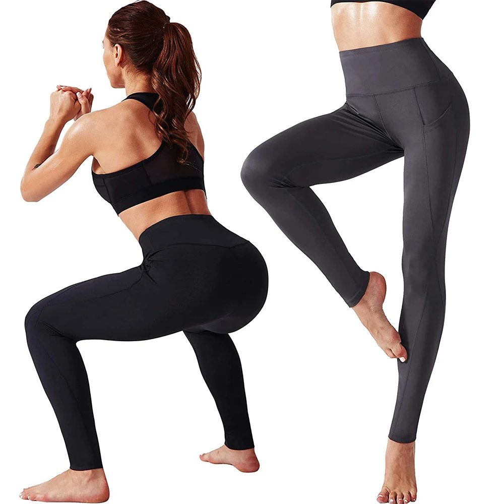 High Waist Legging Pockets Fitness Bottoms Running Sweatpants for Women Quick-Dry Sport Trousers Workout Yoga Pants