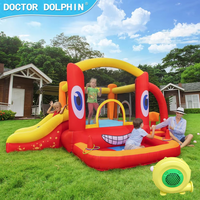 Doctor Dolphin Red Crab Shape small party castle water outdoor air big jumping bounce house inflatable castle