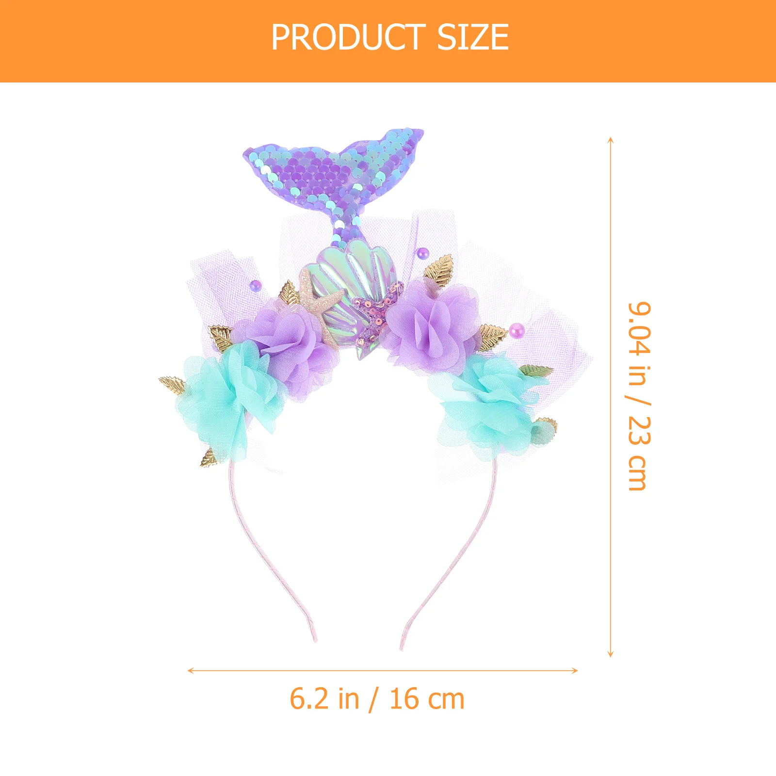 Totority – ensemble de costumes de Cosplay sirène pour enfants, avec bandeau et plastique, pour déguisement de fête pour filles