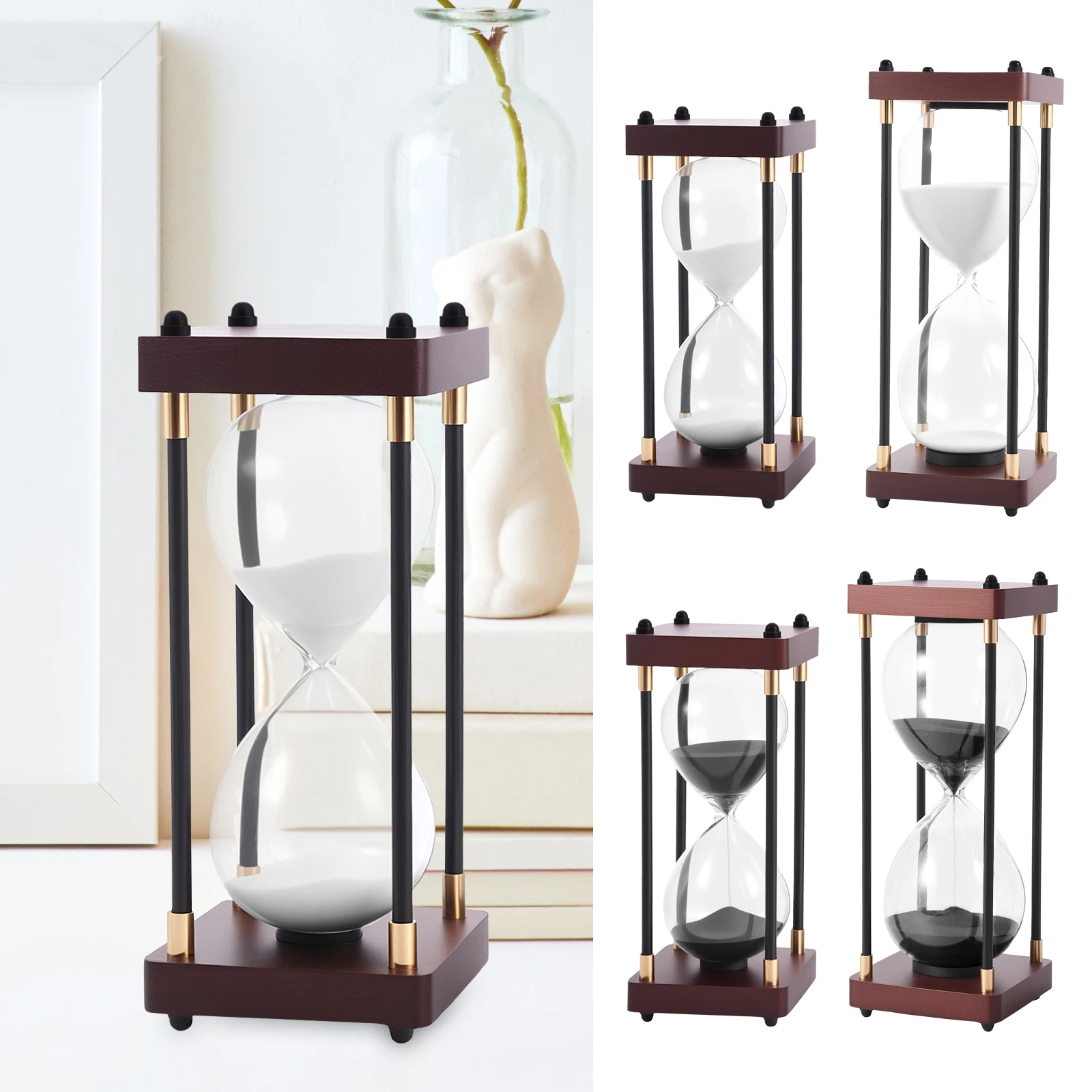 15/30 Minute Hourglass Sand Watch Sandglass Timer Watch Clock Gifts Vintage Sand Timer Hour Home Desk Office Decorations