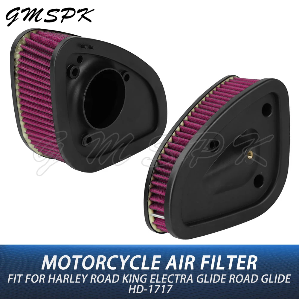 HD-1717 Motorcycle Air Filter Fit for Harley Electra Road Ultra Classic Tri Glide Limited M8 Touring Road King Special 114 107