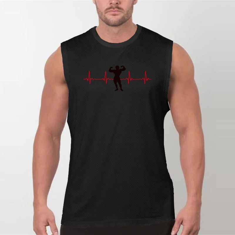 Men's Quick Dry Running Vests Lightweight Breathable Sleeveless Athletic Sports Shirt For Outdoor Gym Workout Training Top