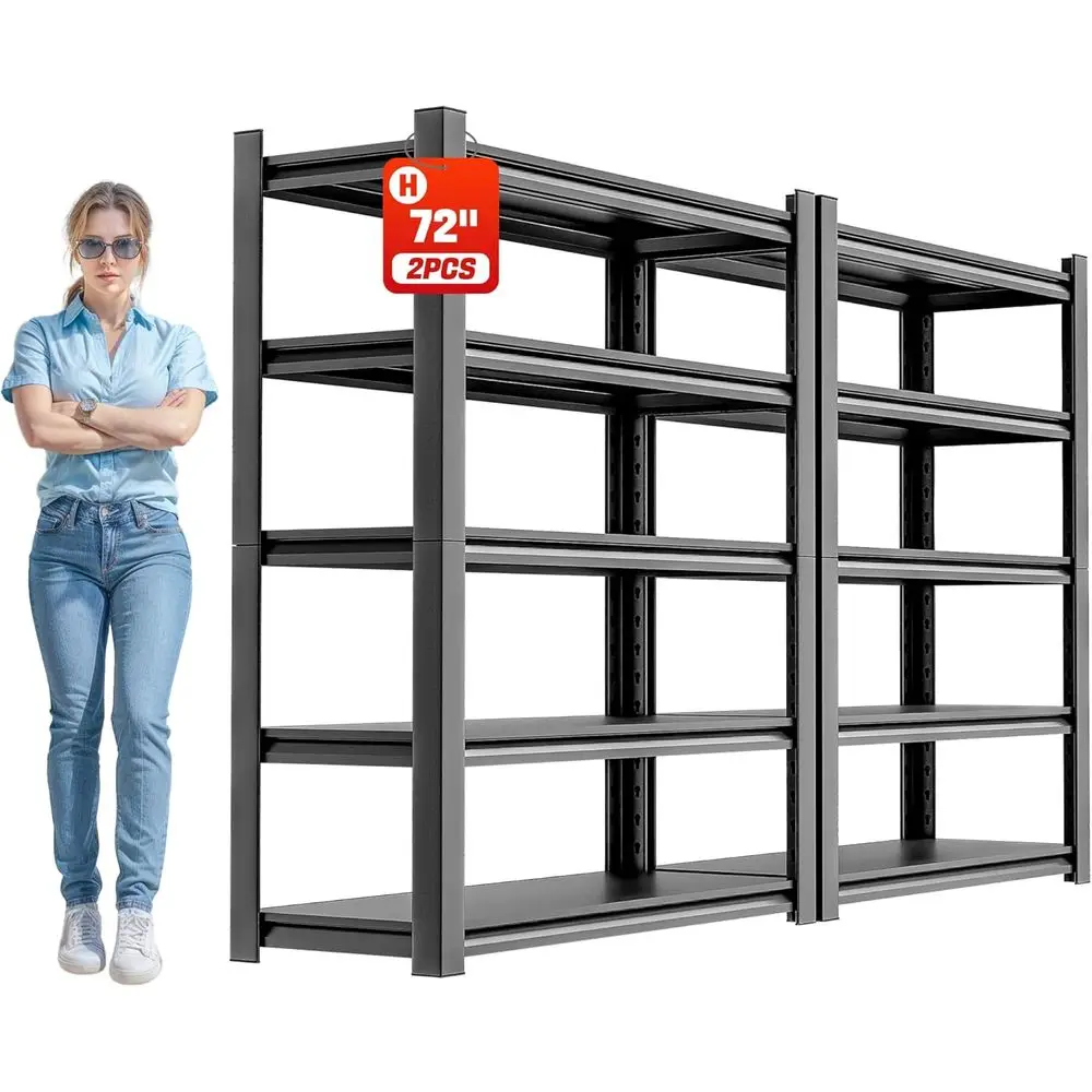 

OLLRRACT Metal Garage Storage Shel, Heavy Duty 5 Tier Shelving Unit, Industrial Utility Shelving or Garage Storage, Durable Meta
