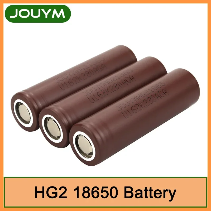 JOUYM 18650 Battery HG2 3.7V Lithium Power High Current Cell for Screwdriver Tool