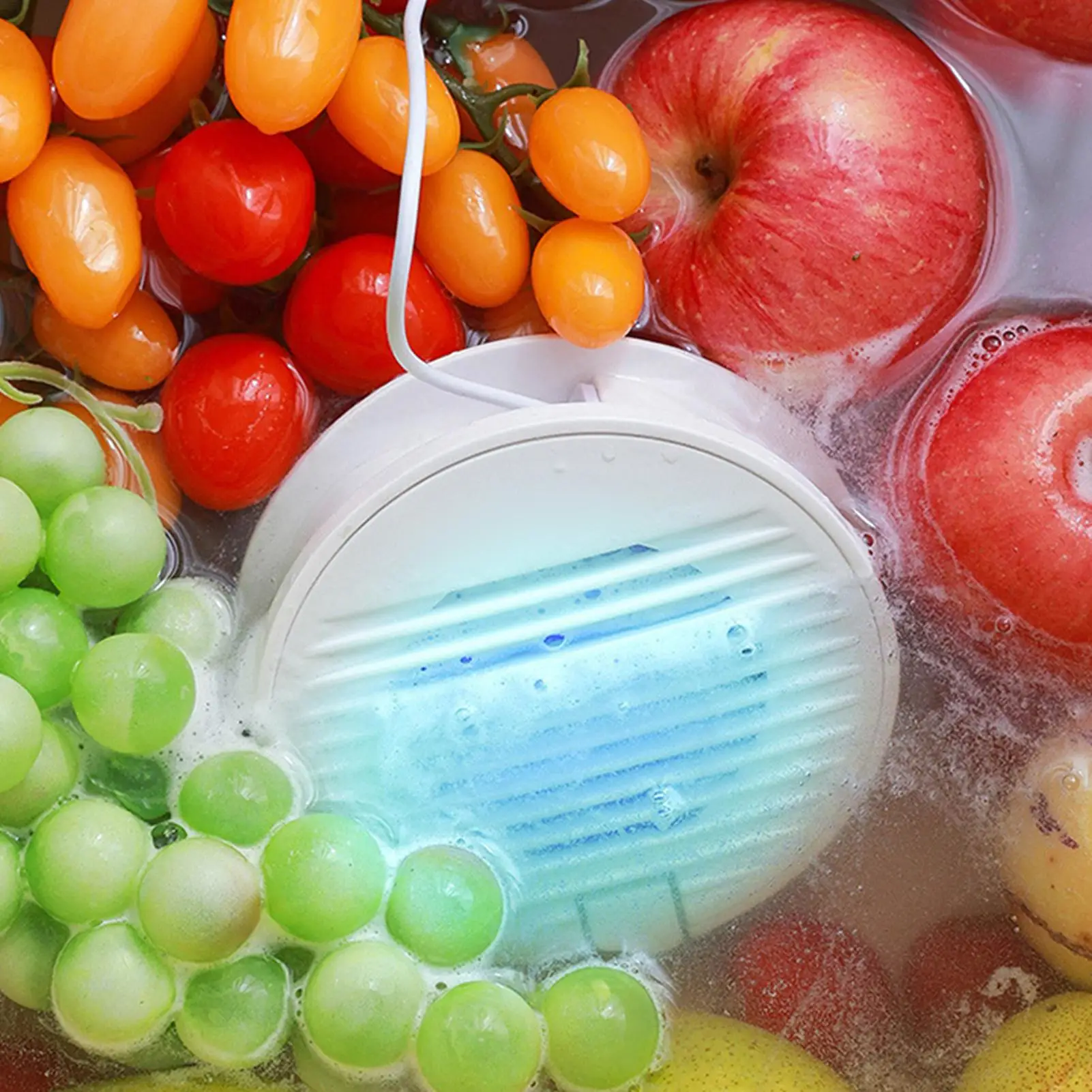 Vegetable Cleaner Device Waterproof Detachable Deep Cleaning Washer Small Fruit And Vegetable Washer For Produce Lettuce Berry