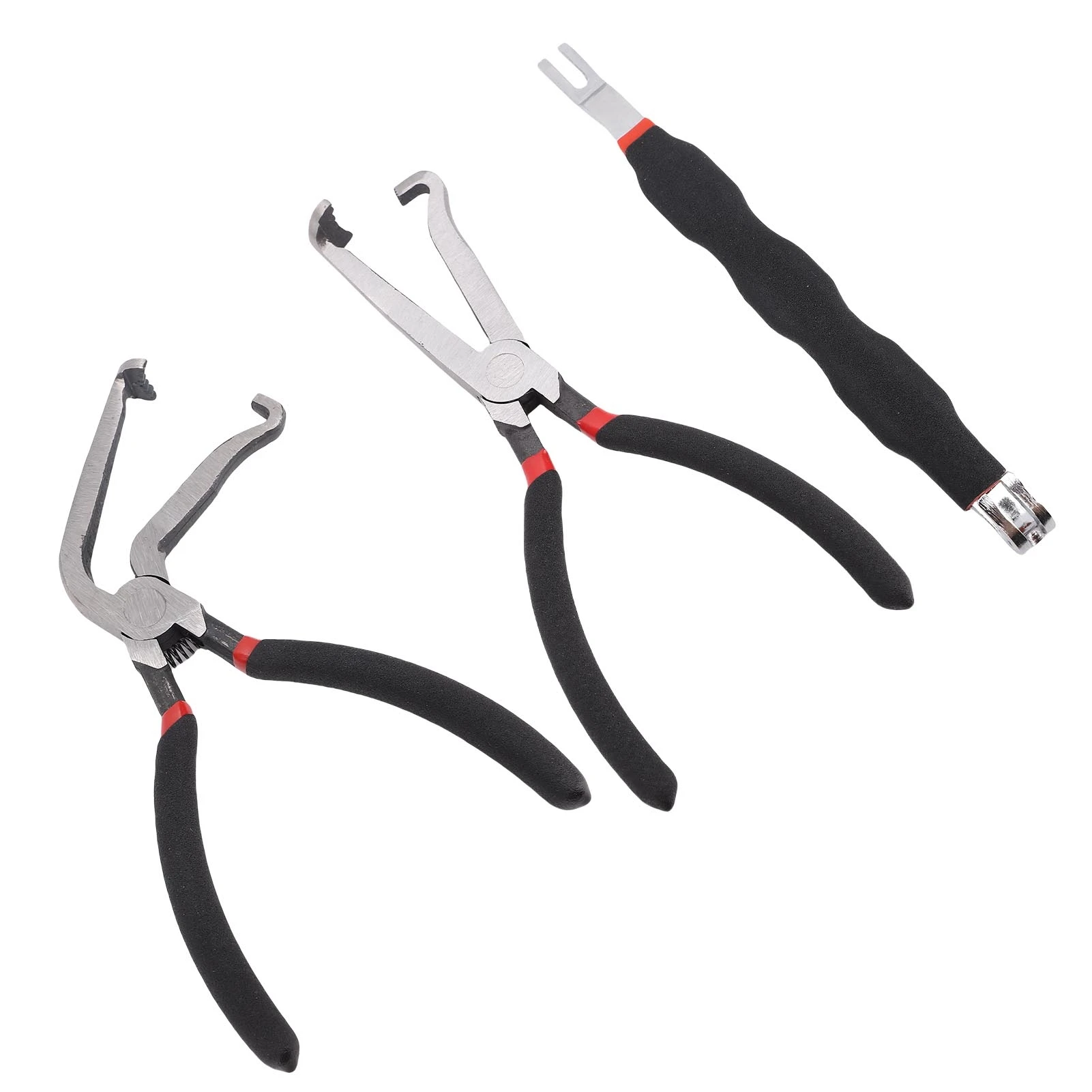 3 Pcs Electrical Disconnect Plier Efficient Multifunctional Ergonomic Comfortable Grip Electrical Connector Separator Tool Black