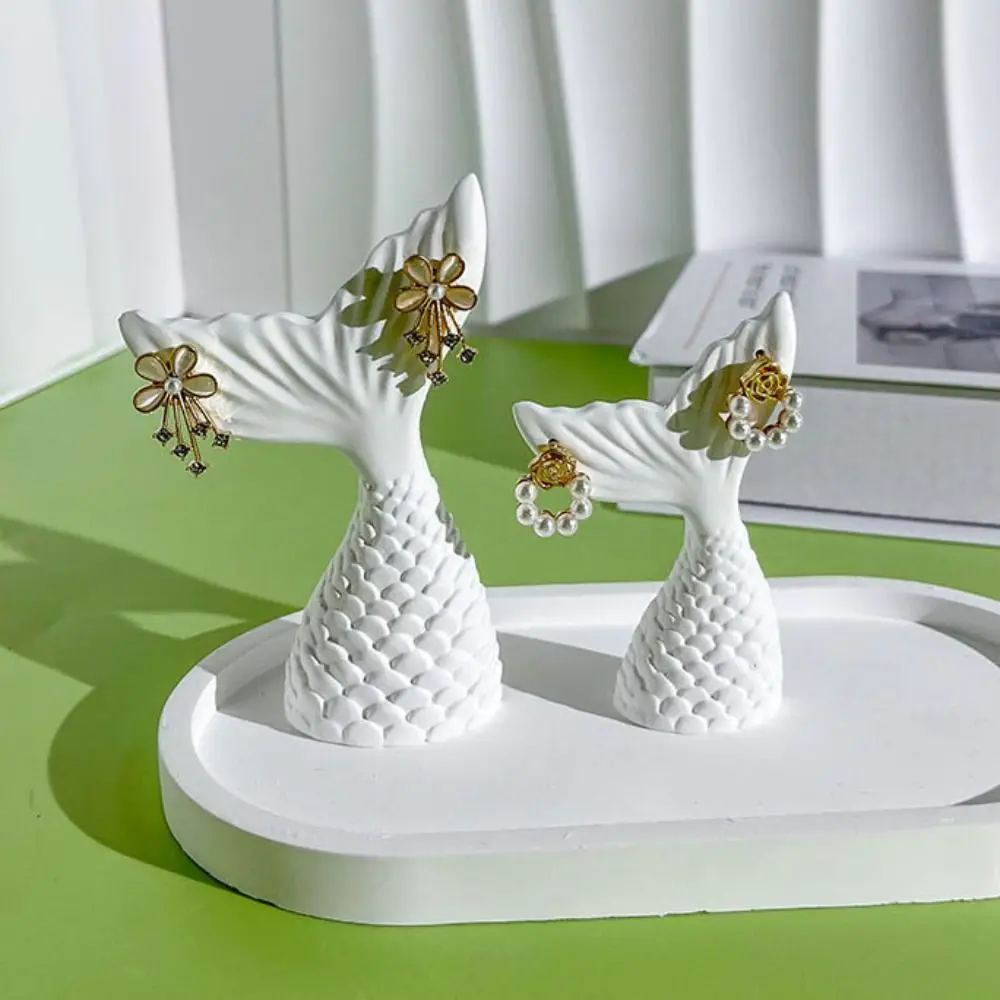 

Bracelet Necklace Fishtail Earrings Display Rack Watch White Gypsum Gypsum Earrings Holder INS Jewelry Holder