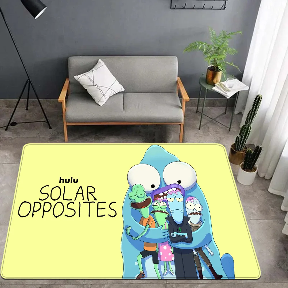 Solar O-Opposites Floor Mat Retro Multiple Choice Living Room Kitchen Rug Non-Slip Modern Home Decor