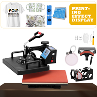 5 in 1 Heat Press Machine Multifunctional Swing Away Heat Transfer Machine for T-Shirts Mugs Digital LED controller EU