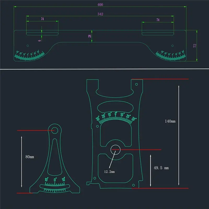 FBIL-1Set 17Mm Adjustment Ruler Kit For Trxs 1/8 Rally Short Truck 1/7 Electric Off-Road Car RC Car Accessories