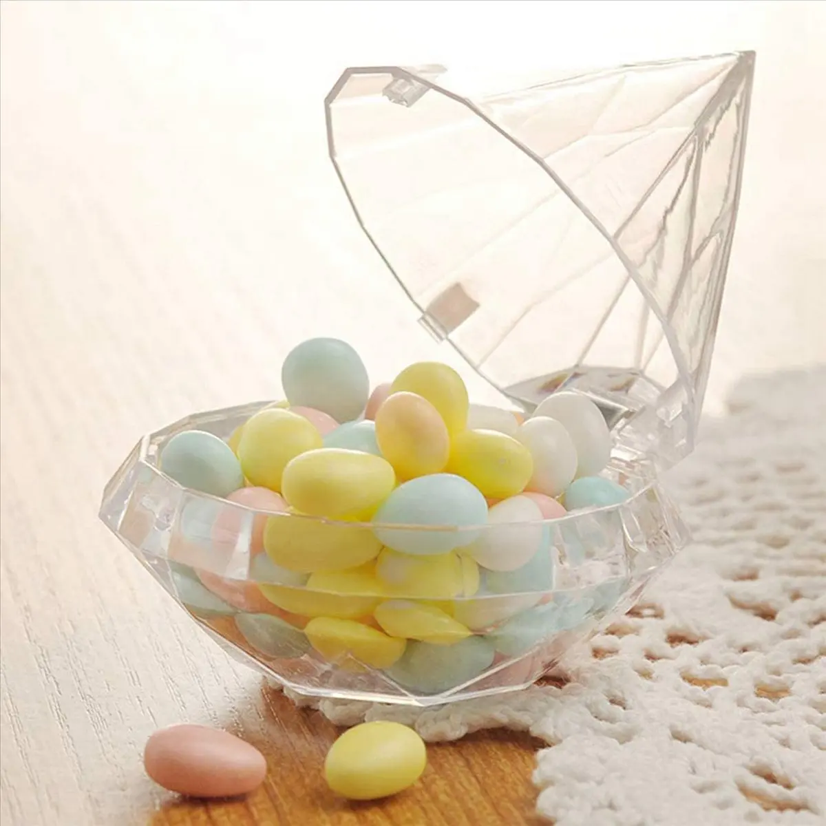 【FLASH-DEAL!】 Boîte à bonbons transparente en forme, 72 pièces, coffrets cadeaux pour cadeaux de mariage, boîte de fête, conteneur en plastique Transparent, décoration de maison, cadeau