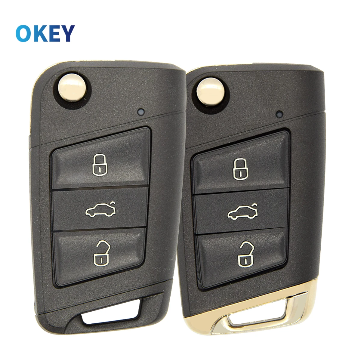 Okey Car Key Shell Cover Case For VW Golf 7 GTI MK7 Skoda Octavia A7 Seat Remote Auto parts Keyless Case Key Shell Replacement