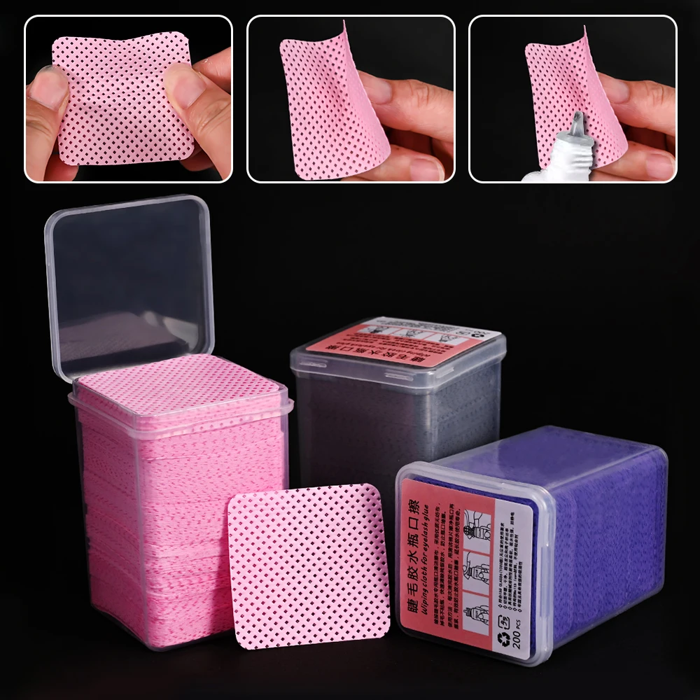 200Pc Lint Free Cotton Pads Nail Polish Remover Profession 100% Nail Wipe Eye Lash Glue Easy Removal Multi-functio Cleaning Pad