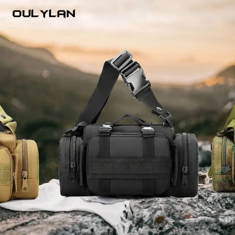 Oulylan Waterproof Oxford Climbing Shoulder Bags Tactical Fishing Camping Pouch Hiking Outdoor Tactical Waist Bag 600D