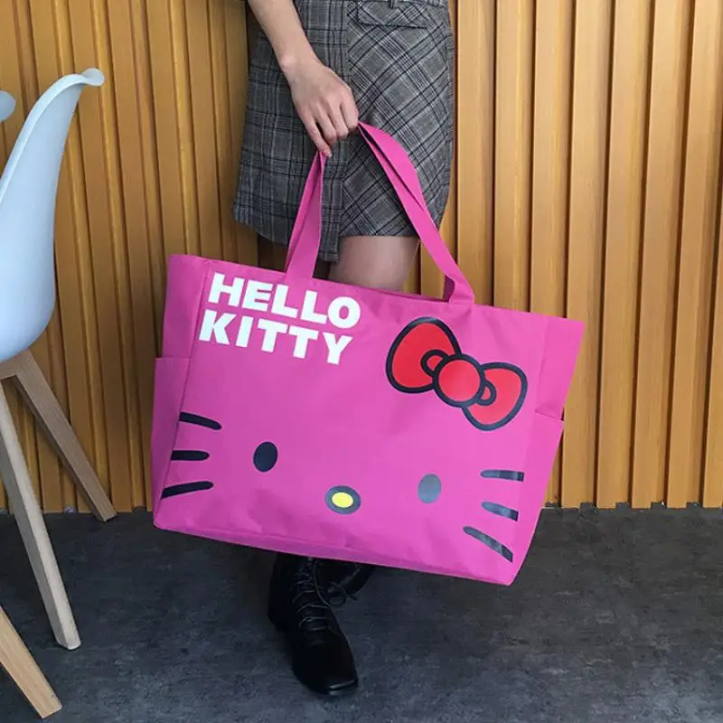 

MINISO Hello Kitty 2024 New Luggage Bag Fashionable High Quality Women's Travel Bag Large Capacity Multi Functional Storage Bag