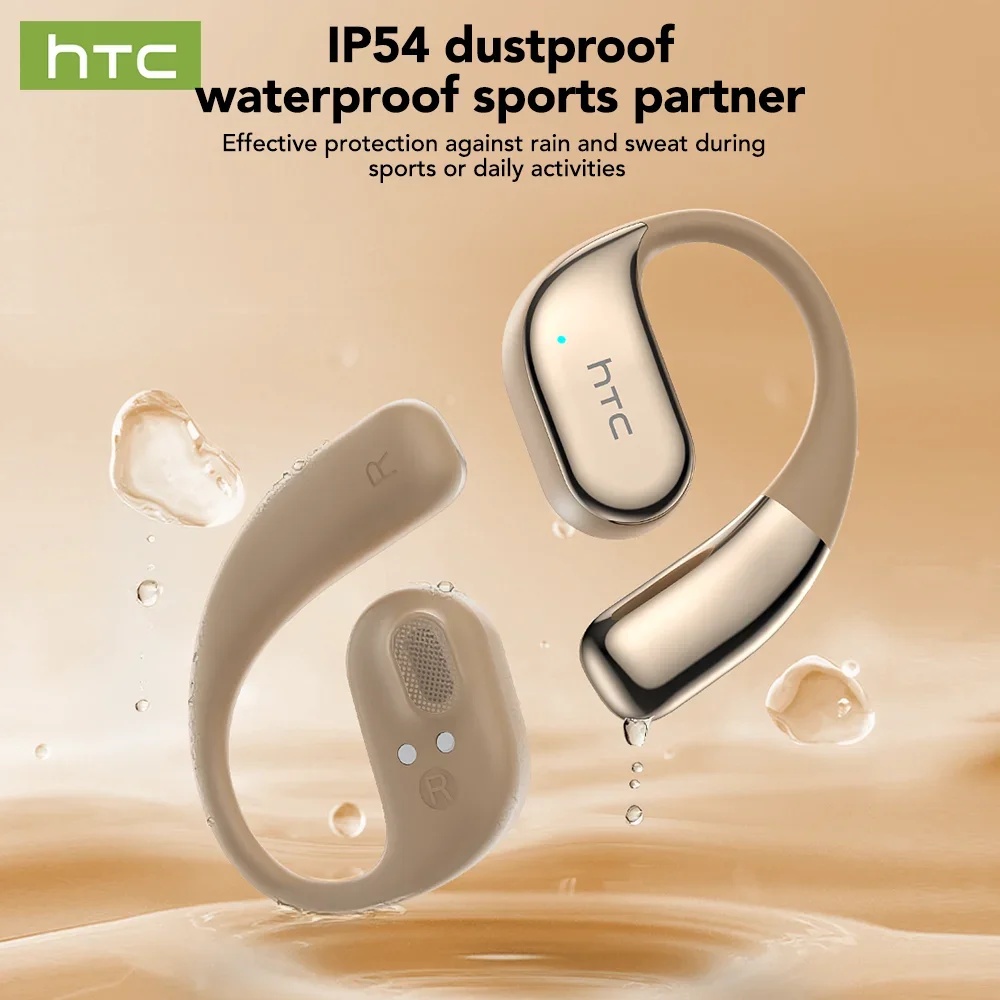 HTC NE39 Bluetooth Earphones AI Translator Earbuds OWS Sport Wireless Headphones Comfortable Earhooks Ultra-long Battery Life