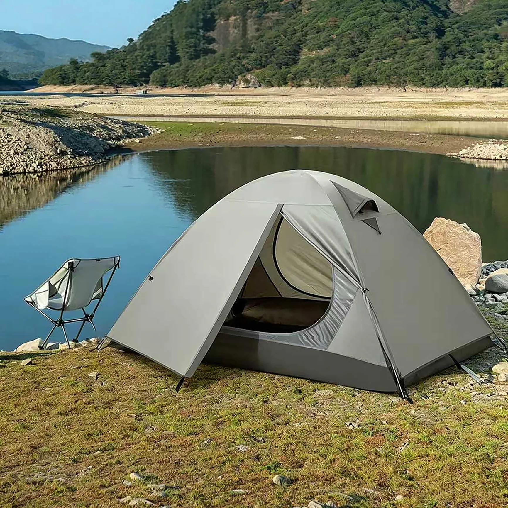 Single/Double Person Camping Tent, Ultra-Light Hiking Tent, Professional Mountaineering Tent, Waterproof & Sun-Protective