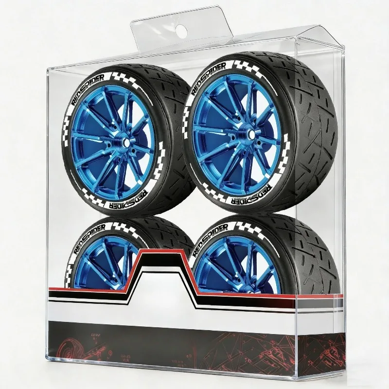 

4PCS 66mm Rubber Wheel Tires for 1/14 MJX Hyper Go 14211 1/16 Arrma Mojave Grom JJRC RC Car Upgrade Parts