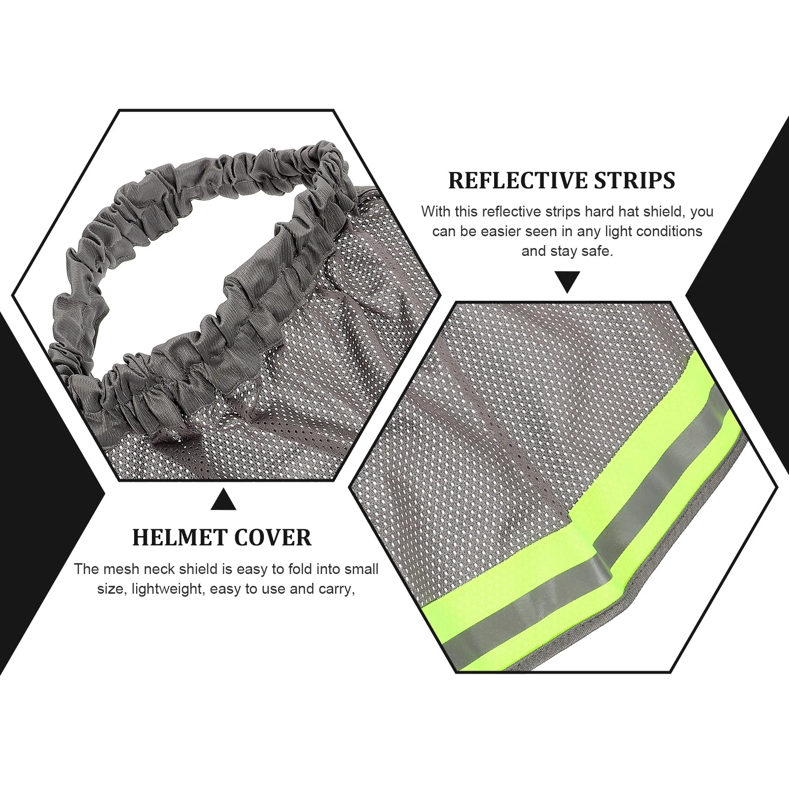 Worker's Hat Brim High Visibility Hard Shade Cover Neck Construction Accessory Visor Polyester Durable