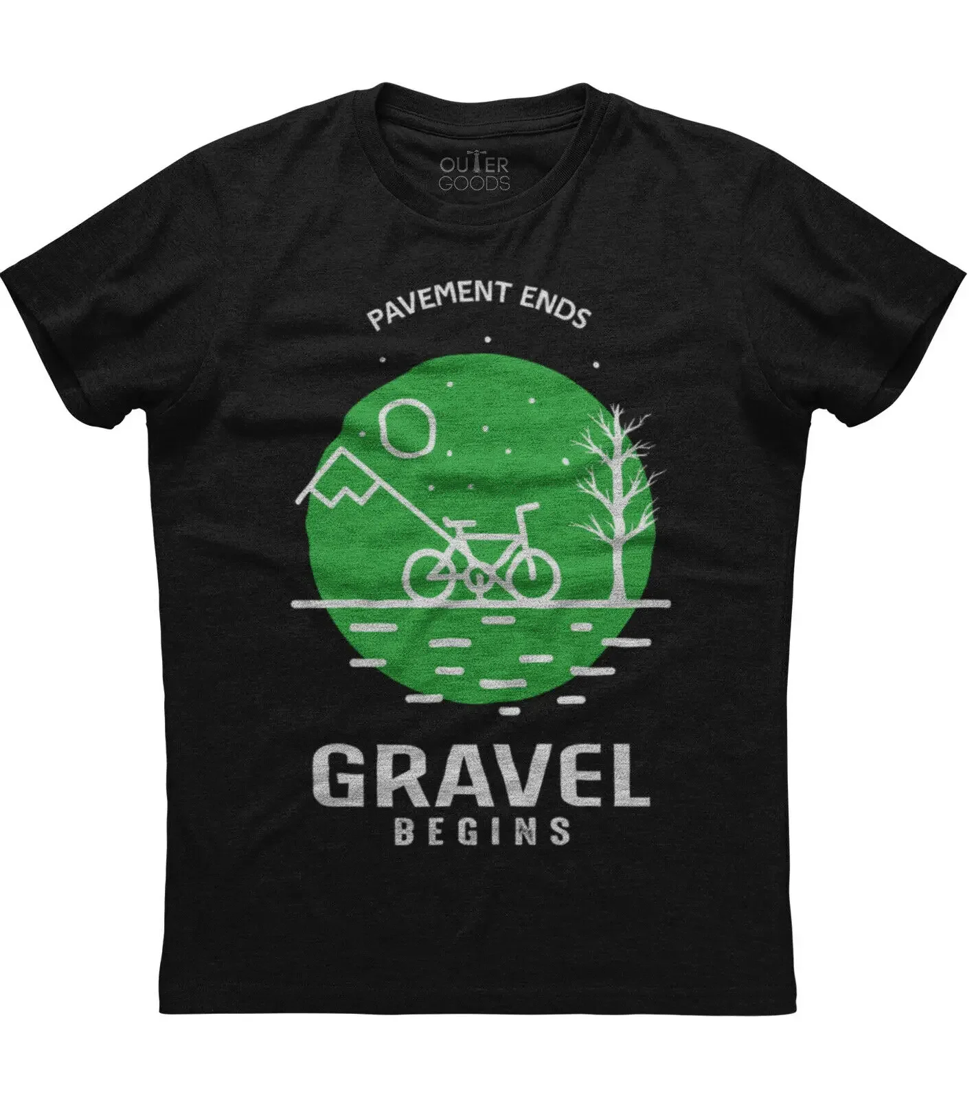 Pavement Ends Gravel Begins Funny Biking Moto Riding T-Shirt. Summer Cotton O-Neck Short Sleeve Mens T Shirt New S-3XL