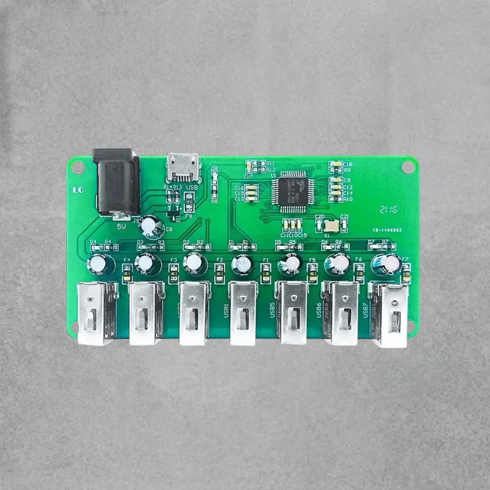 B48A USB 2.0 Hub Module 1 To 7 Port Powered USB Splitter Board