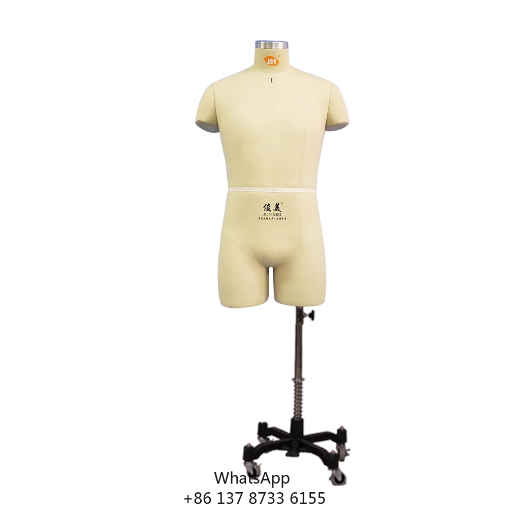 Hot Sale New Size 42 Fiberglass Dress Form Mannequin Male Half Body Stand Base For Men's Suits Pattern Making