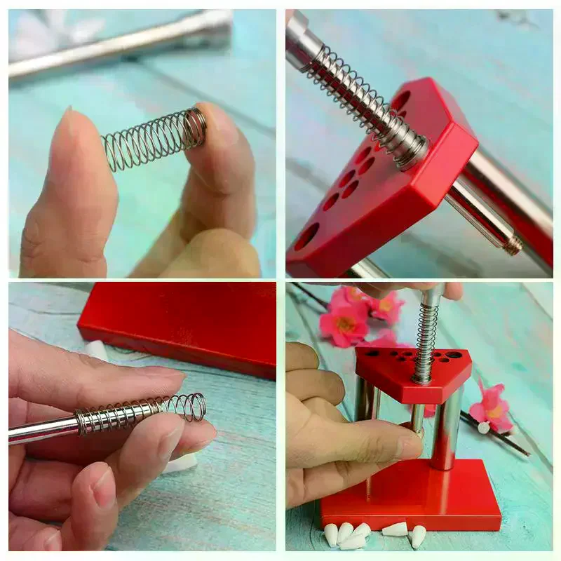 Watch Hand Presser Remover Puller Plunger Setting Fitting Set Red Wristwatch Watch Parts Repair Tool For Watchmaker