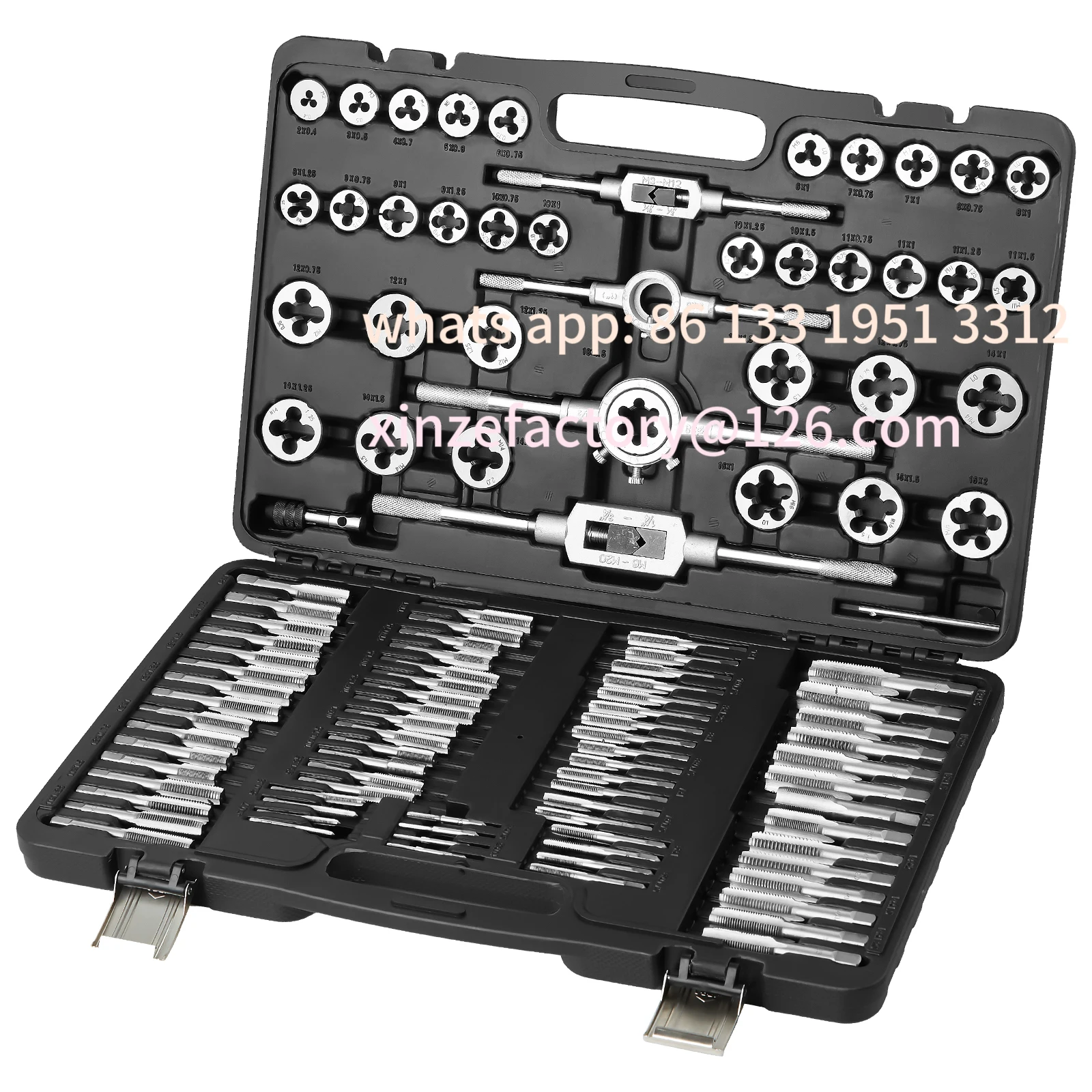

Customizable Tap and Die Set 40PCs 60PCs 80PCs 110/116PCs Metric SAE Standard Bearing Steel Taps