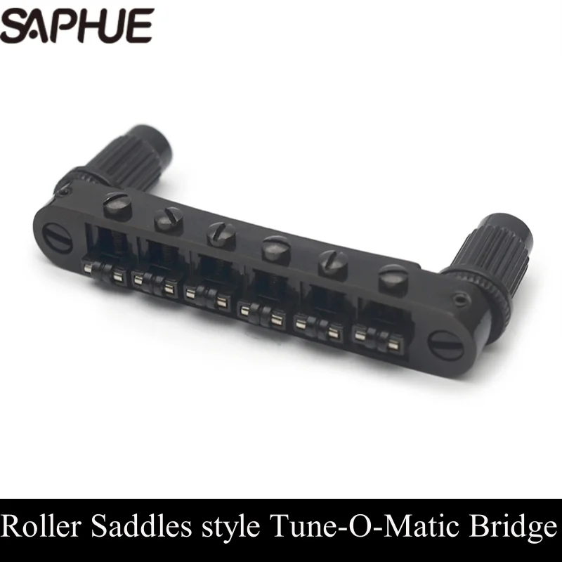 Guitar Tune-O-Matic Roller Saddle Bridge for 6 String Electric Gutiar LP Style Guitar with Locked Post Multi-Color