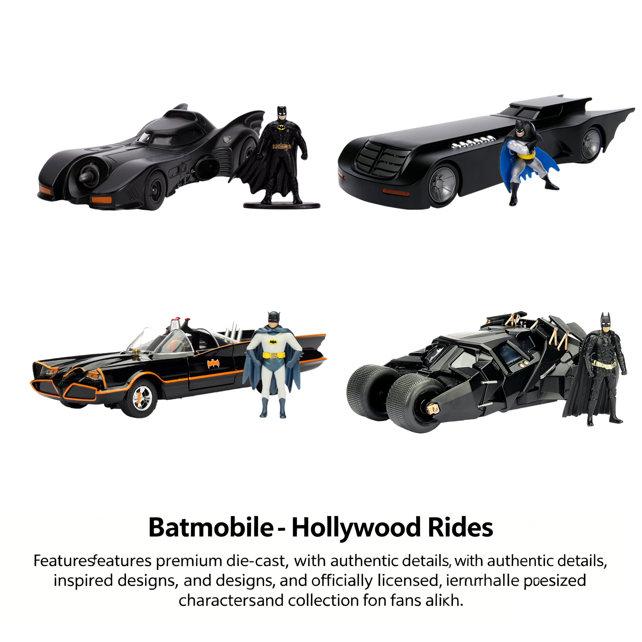 JADA 1:24 Collection DieCast Model Cars – Officially Licensed Vehicles for Collectors Fast & Furious, Batman, Back to the Future