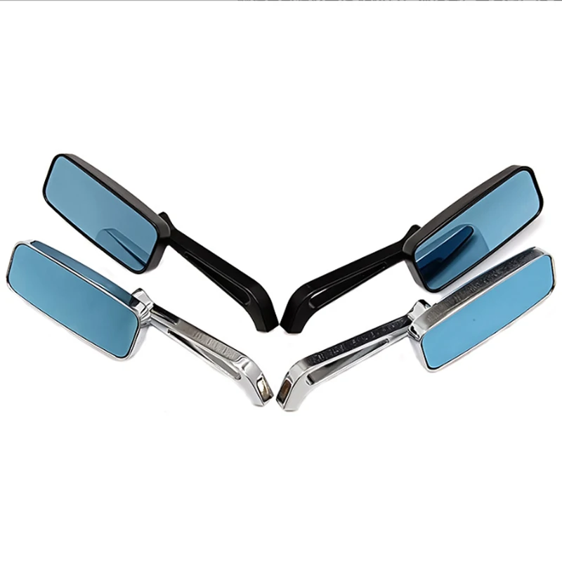 Universal 8mm 10mm Motorcycle Rectangular retro Rear view Side Mirrors for Harley Honda Yamaha Kawasaki E-Bike Chopper Cruiser