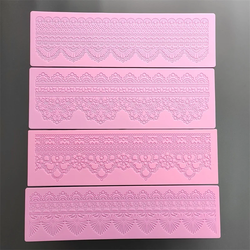 GX151 4 Patterns Swag Silicone Lace Pad Candle Aromatherapy Decoration Mold DIY Gypsum Resin Epoxy Craftwork Mould