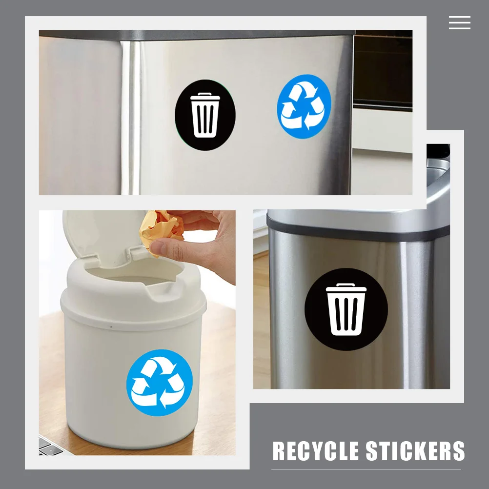 

Recycling Bin Recycle Decal Water Proof Trash Sticker Pvc Waste Sorting Stickers Signs Can