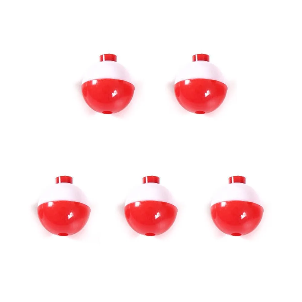 Hard Plastic Fishing Float Ball Round Buoy Float Ball Mini Fishing Bobber Floats Set Red White Gadget Fishing Floating Tool