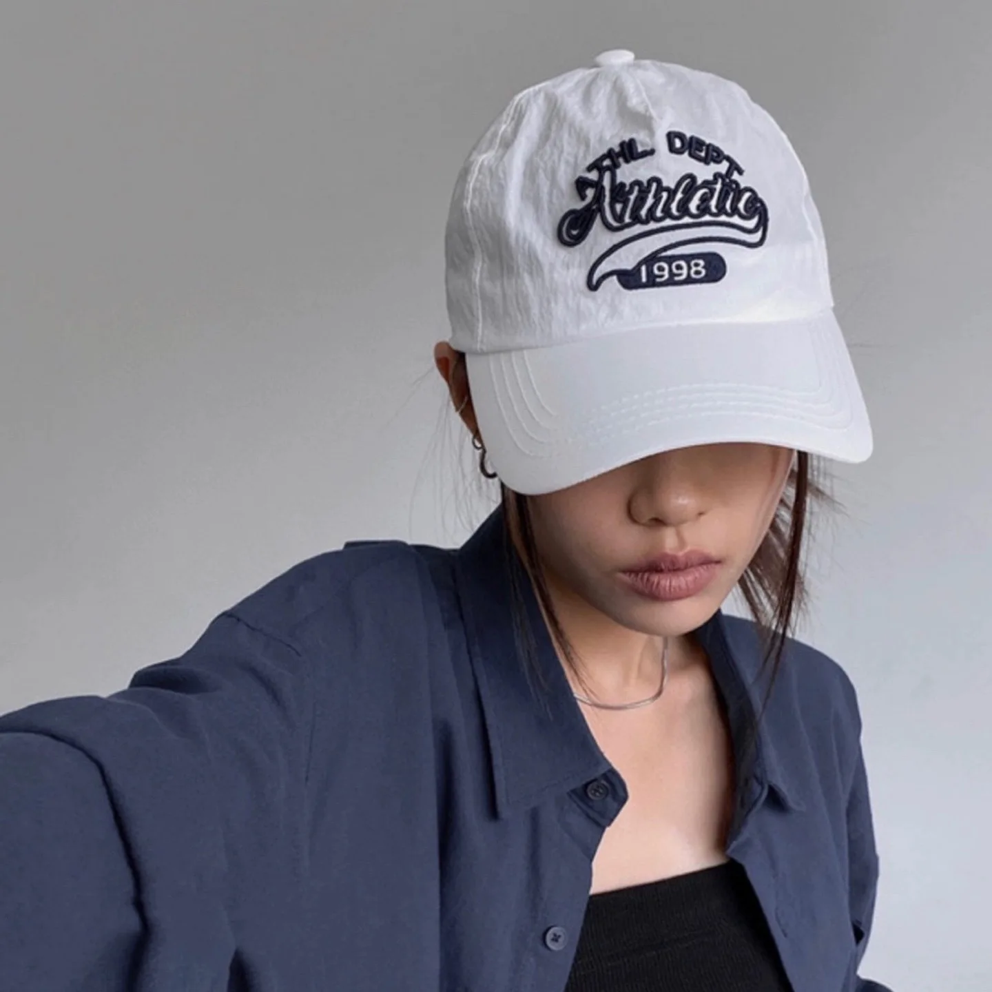 

Summer Quick-Drying Letters Embroidered Peaked Cap Female Soft Top Curved Brim Couple Outdoor Sunshade Baseball