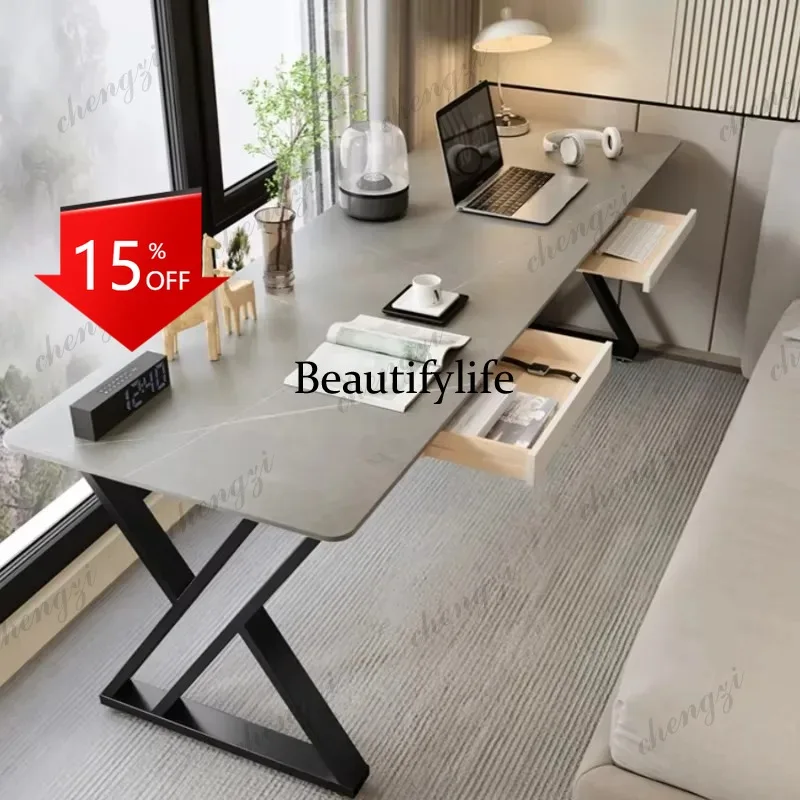 G153 Executive Luxury Office Desk Aesthetic Reception Conference Standing Computer Desk White Modern Mesa Escrivaninha Furniture