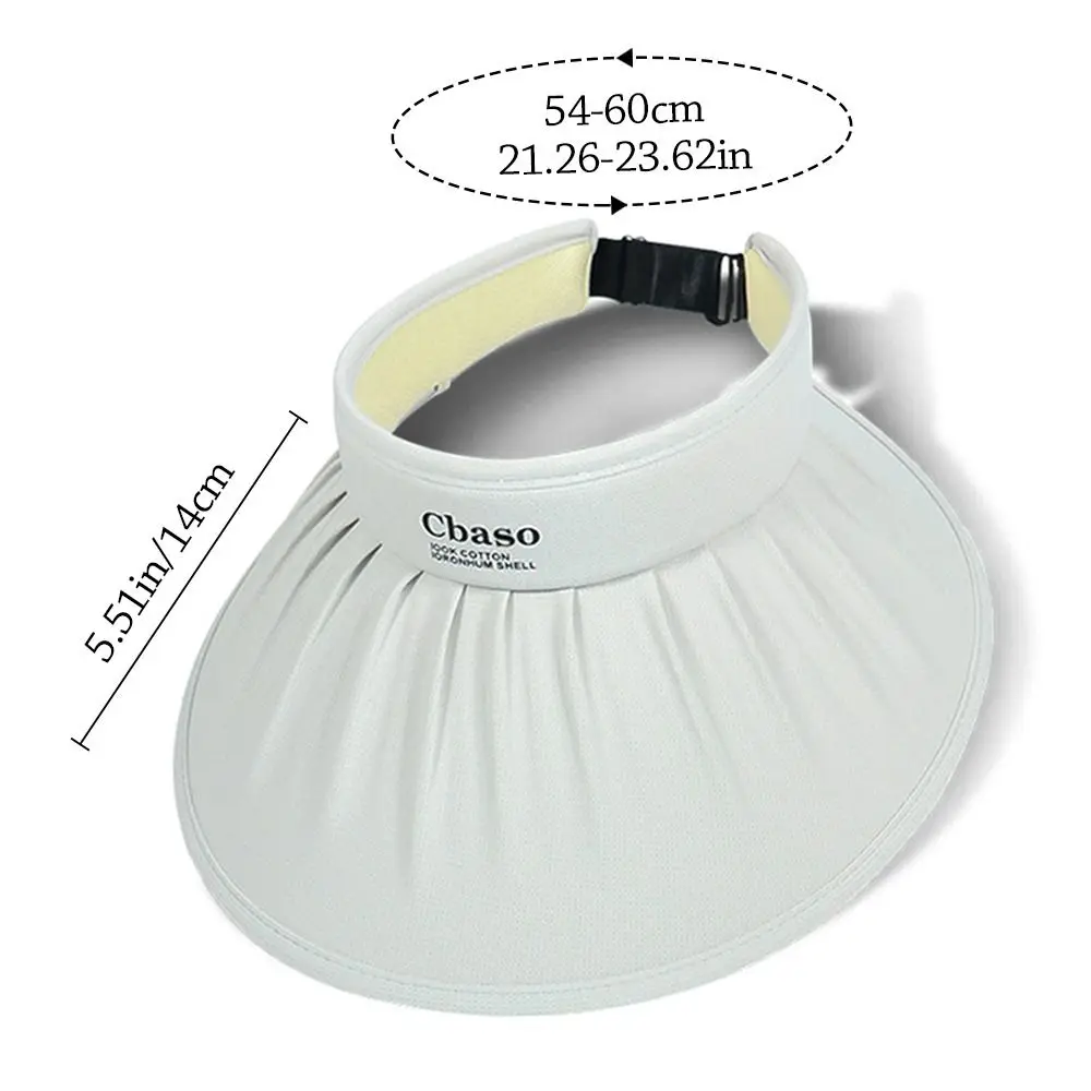 Summer Large Brim Empty Top Sun Hat Sun Protection Foldable Sports Visor Casual Breathable Sunshade Hat Men Women