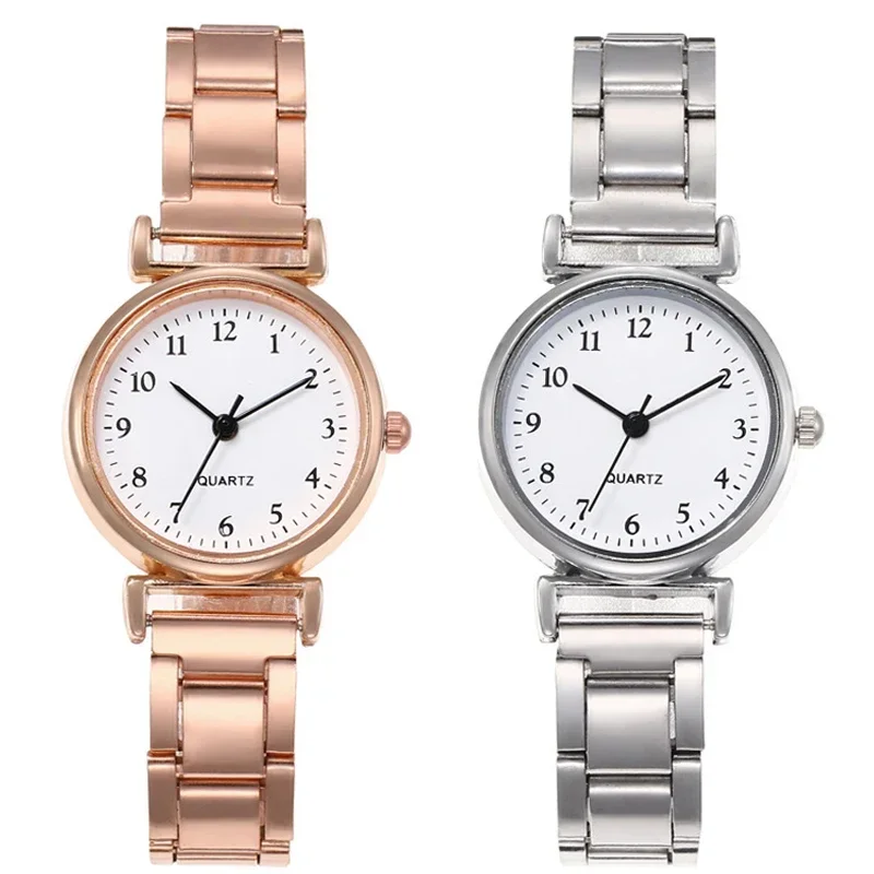 MAYZHISU Mini Women Watch Stainless Steel Ladies Wristwatch Light-luxury Women Quartz Watch Simple Business Female Clock Gift