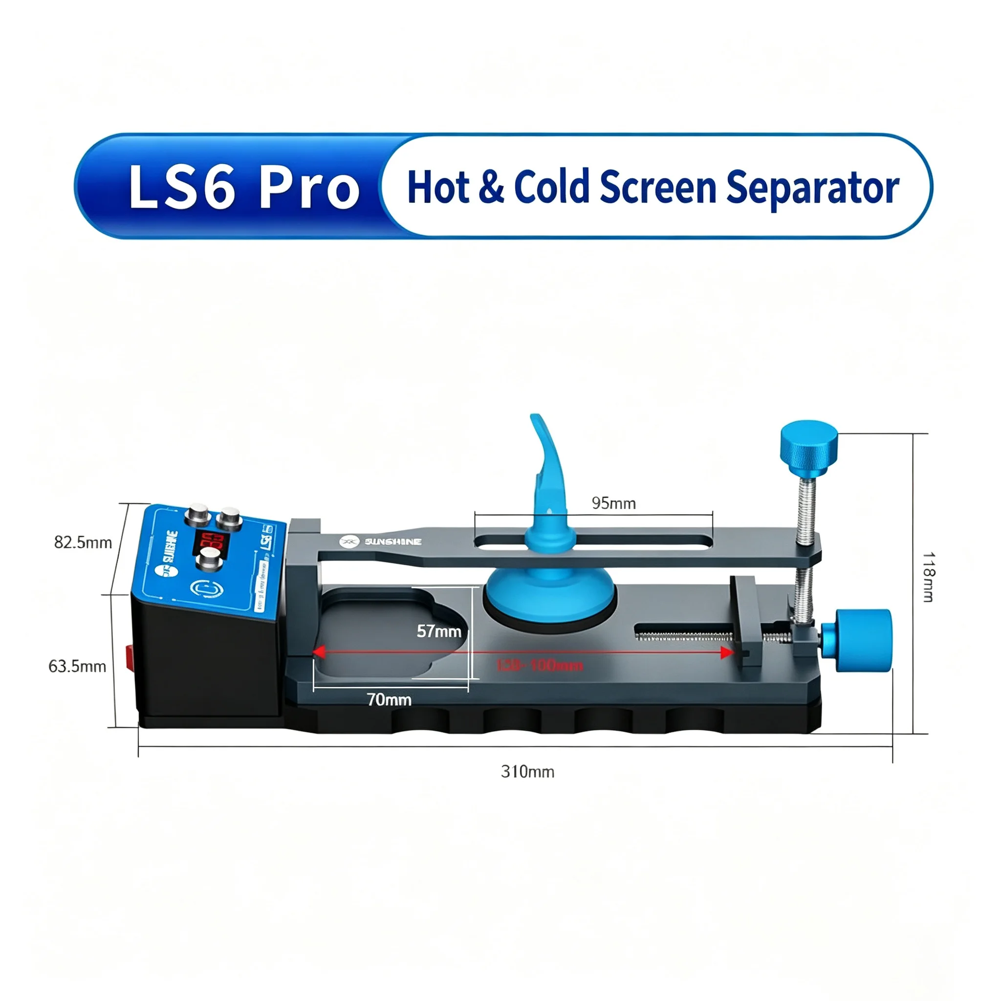 SUNSHINE LS6 Pro dual-purpose heating screen remover, used for mobile phone repair screen/back cover separation tool