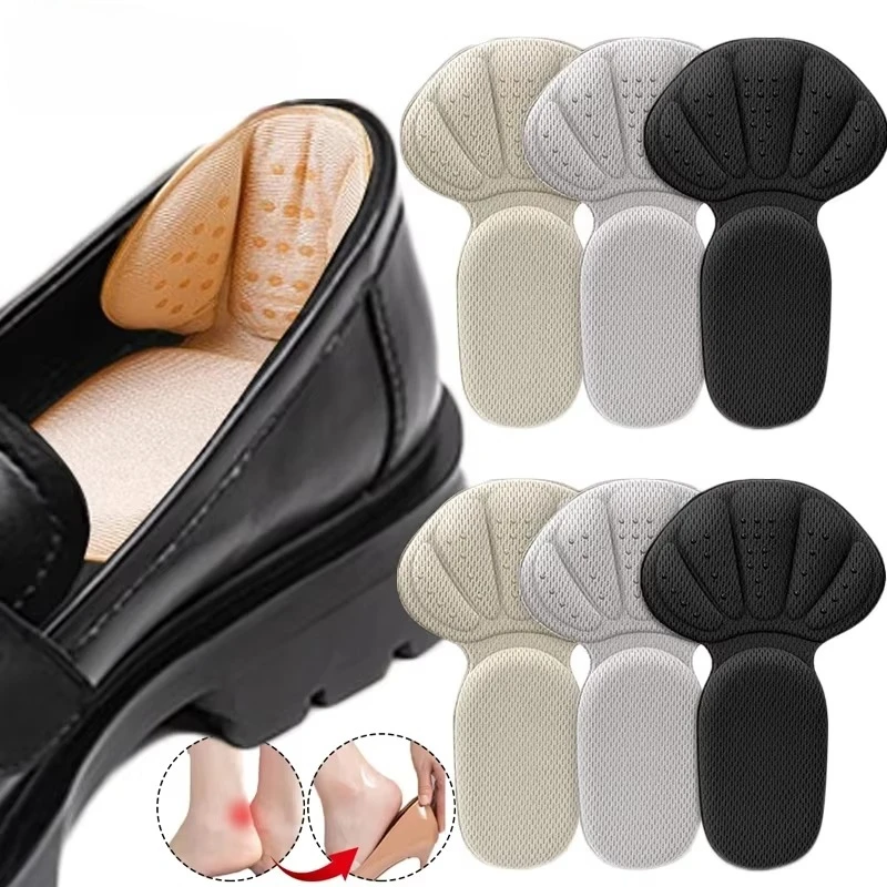 

Heel Stickers Sneakers Heel Protection Feet Pads Pain Relief Size Reducer Non-slip Shoes Insoles T-Shaped Foot Care Pad Heels