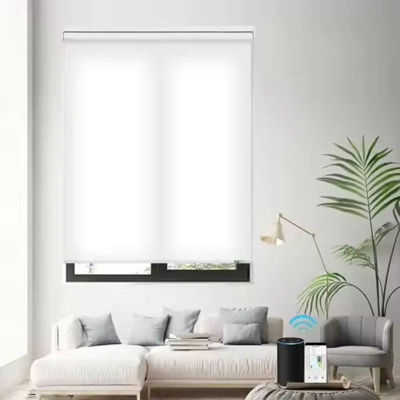 

Wholesale Modern Smart Solid Color Semi Shades Motorized Roller Blinds For Living Room