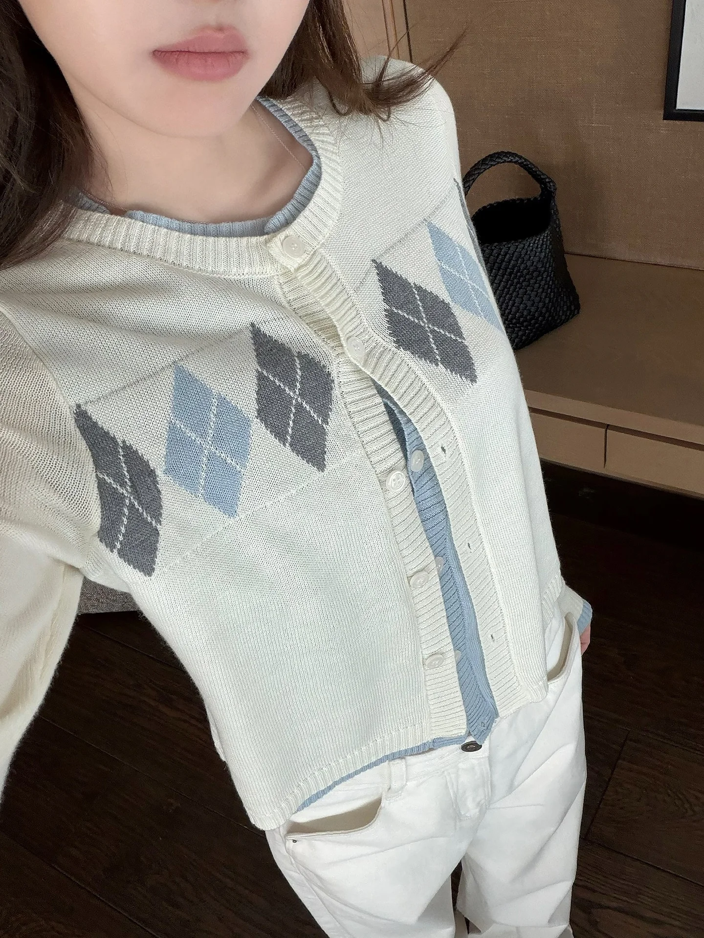 

Женский вязаный кардиган Lemon Lady с круглым вырезом, весенний, с цветовыми блоками, приталенный, повседневный стиль, с длинными рукавами