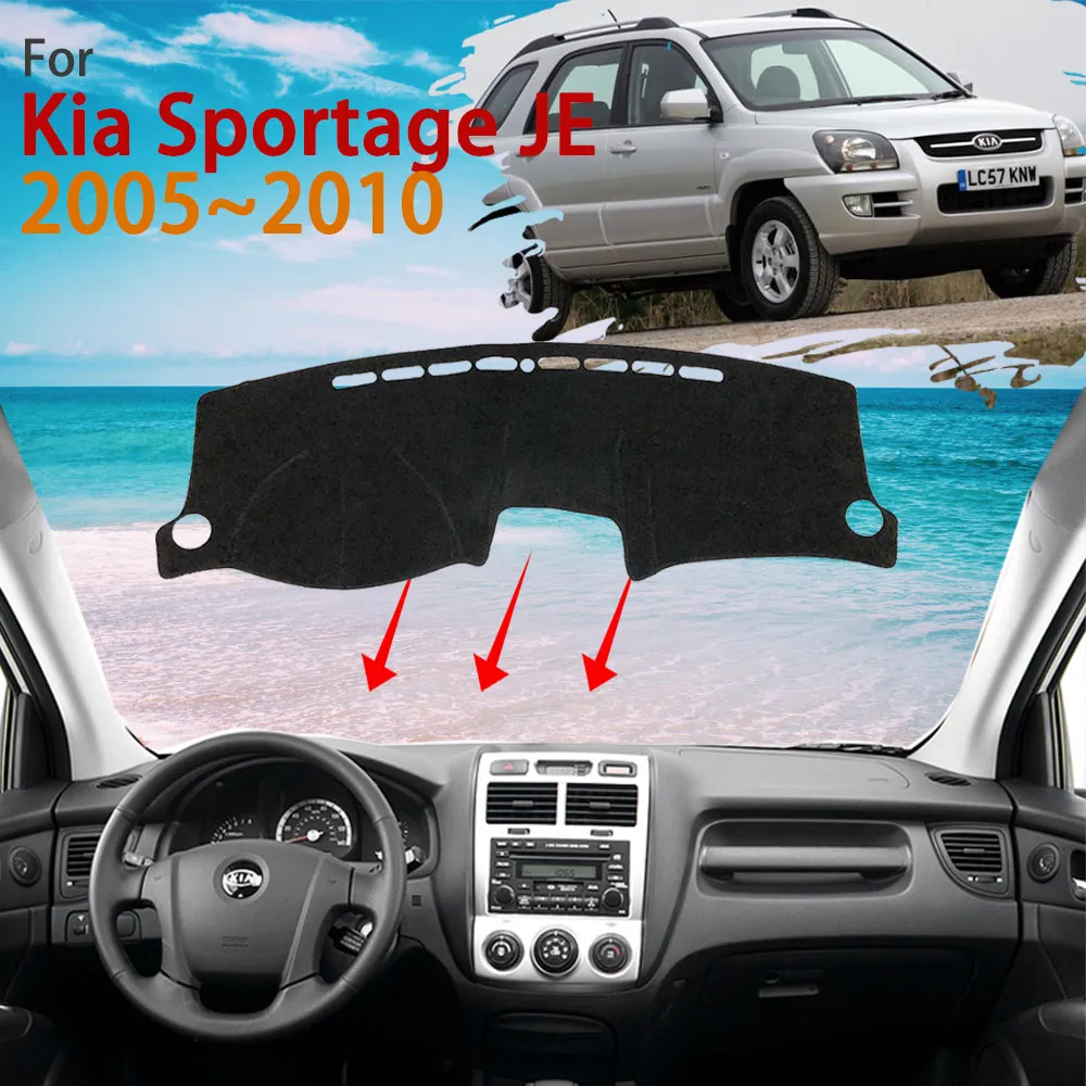 

Приборная панель подходит для Kia Sportage JE KM 2005 ~ 2010 2006 2007, Противоскользящий коврик, ковер, защитный чехол, аксессуары для автомобиля