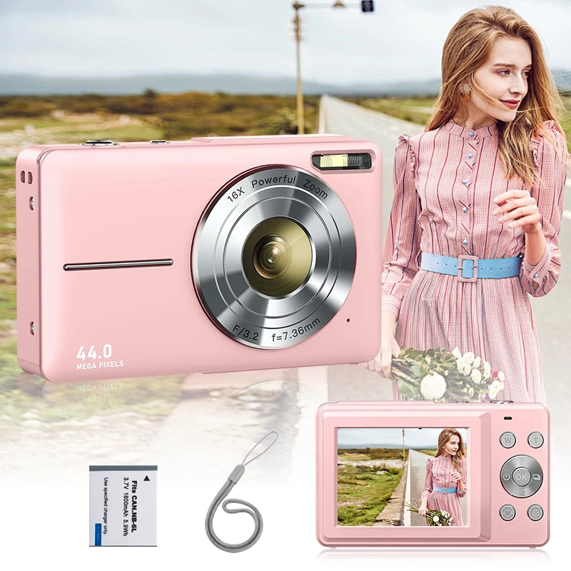 Digital Camera FHD 1080P 44MP High Quality Images & Videos Vlogging HD Compact Cameras For Family Picnic Gifts