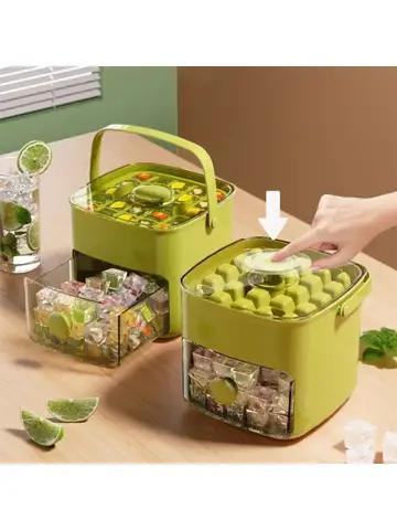 48 Grid Ice Cube Mold Reusable Refrigerator Ice Maker One-touch Easy Release Homemade Ice Cube Tray Mold Home Ice Making Tool