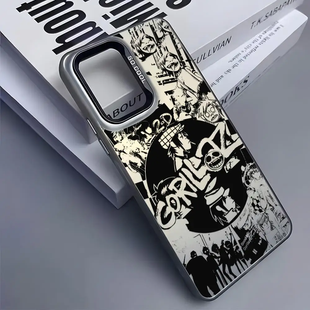 الاتجاه G-GorillazS أنيمي قضية الهاتف لسامسونج غالاكسي S25 حافة S24 S23 S22 S21 S20 الترا فوندا سيليكون غطاء فضي