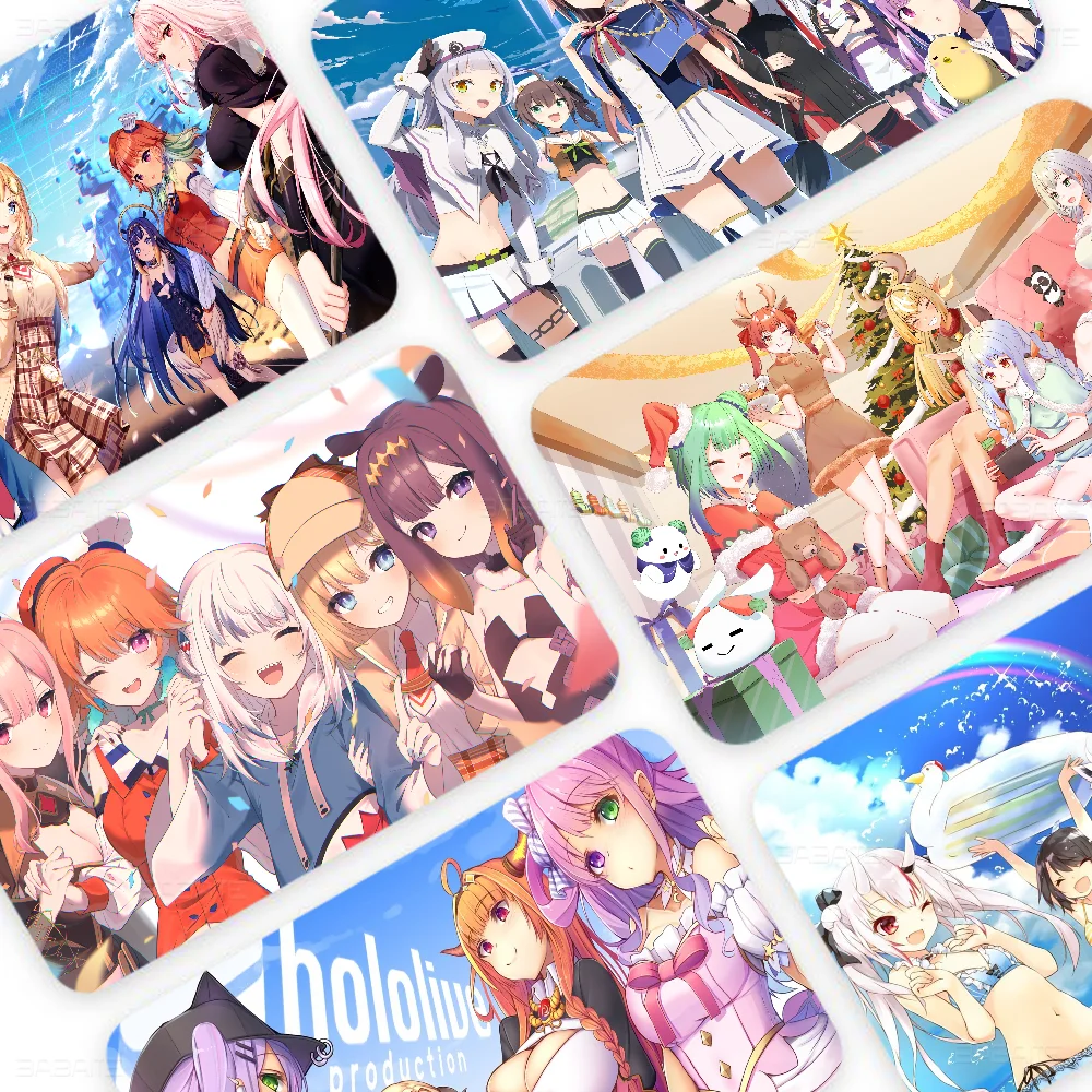 Anime Hololive Cute Anmie Sticker Film Skin Cover For Credit Card Debit Bank Card Front