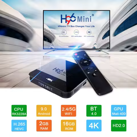 2025 Android 12 Q28R TV Box Wifi6 1080P 60fps Smart Set-Top Box IPTV Media Play M3u 4K Ultra HD Amlogic RK3288 BT USB 5G 2,5G Wi