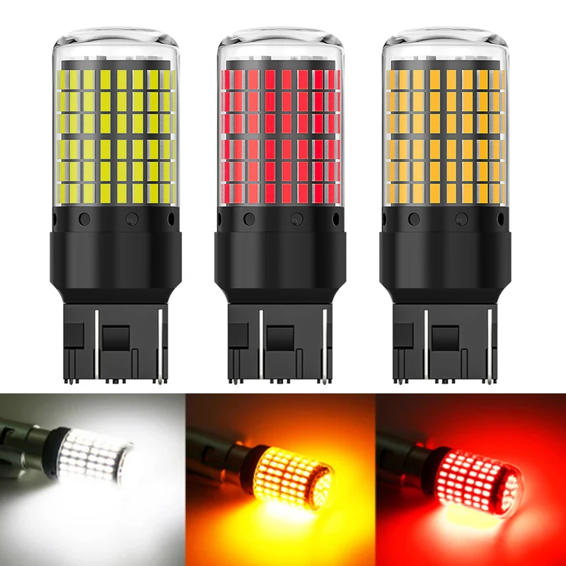 Canbus مصباح إشارة الانعطاف LED ، مصابيح عكسية ، 3014 ، 144SMD ، 1156 ، BA15S ، P21W ، BAU15S ، PY21W ، 1157 ، BAY15D ، P21 ، 5 واط ، 7440 ، 7443 ، جديد ، 2 قطعة